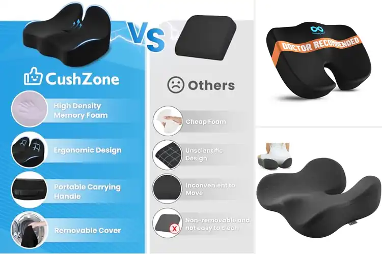 Detailed view of Best Ergonomic Memory Foam Chair Cushions