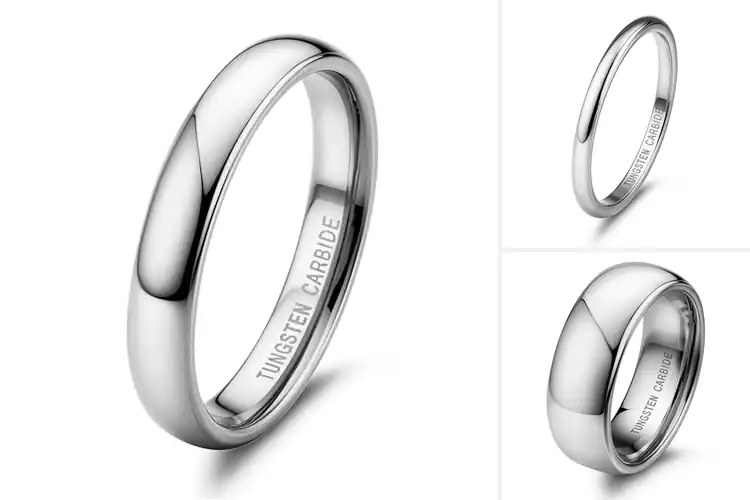 Detailed view of Best Hypoallergenic Tungsten Wedding Band