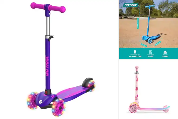 Detailed view of Best Kids Scooters: Spark Joy with LED Wheels & Foldable Fun