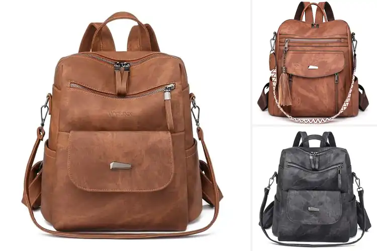 Detailed view of Best PU Leather Backpacks