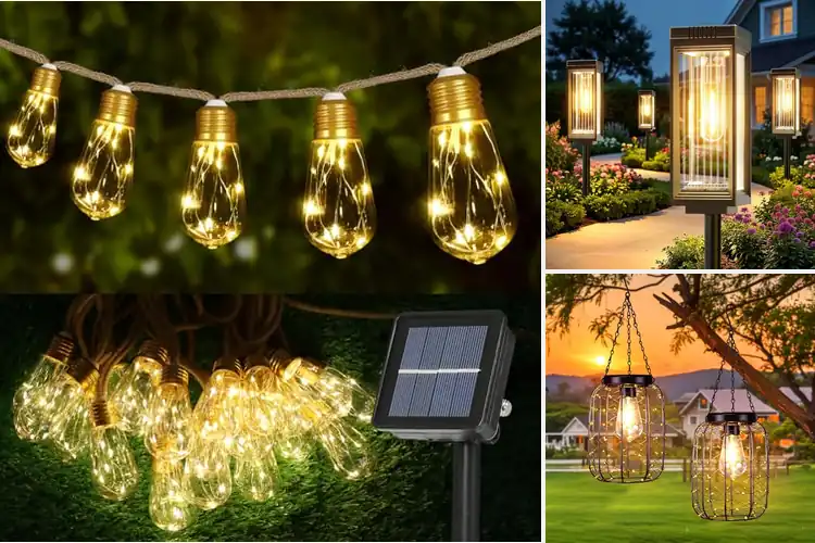Detailed view of Best Unique Vintage Filament Solar Lights